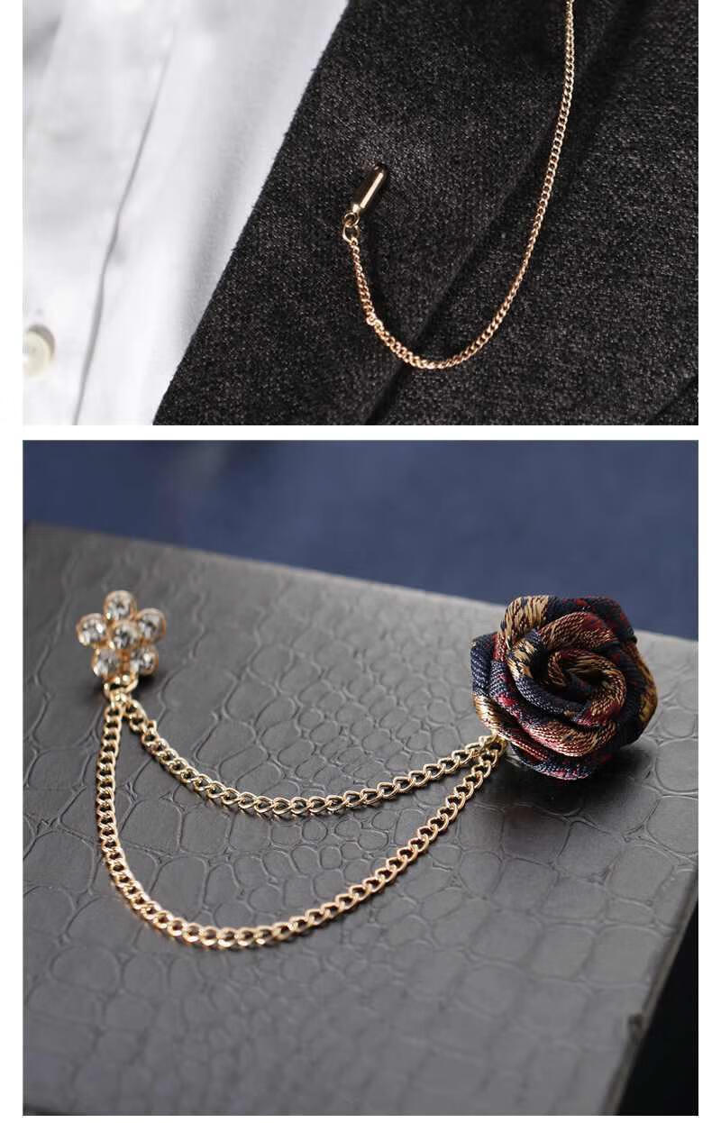 京选推荐个性英伦风西装胸花时尚宴会礼服正装西服配饰韩国布艺玫瑰花