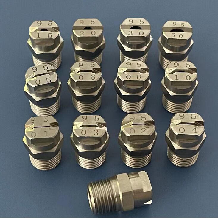 304不锈钢扇形喷头高压清洗喷嘴喷淋冲洗一字扇面雾化洗车机喷水 1/4