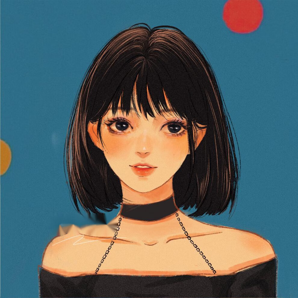 2022新款水彩画师接稿漫画卡通情侣微信头像约稿动漫设计手绘头像定制