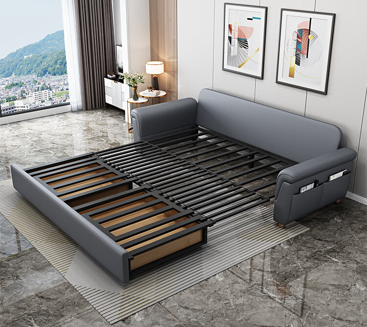 沙发床多功能两用小户型可折叠双人简约客厅高档科技布北欧沙发床 2