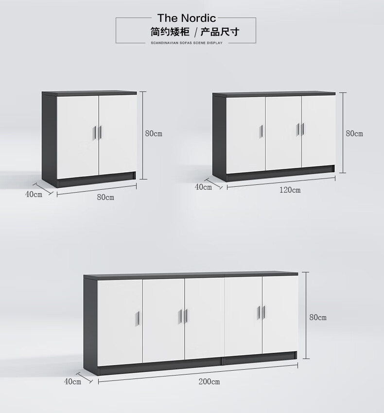 晟耀 办公家具文件柜资料柜木质板式矮柜茶水柜书柜子档案柜衣柜 两门