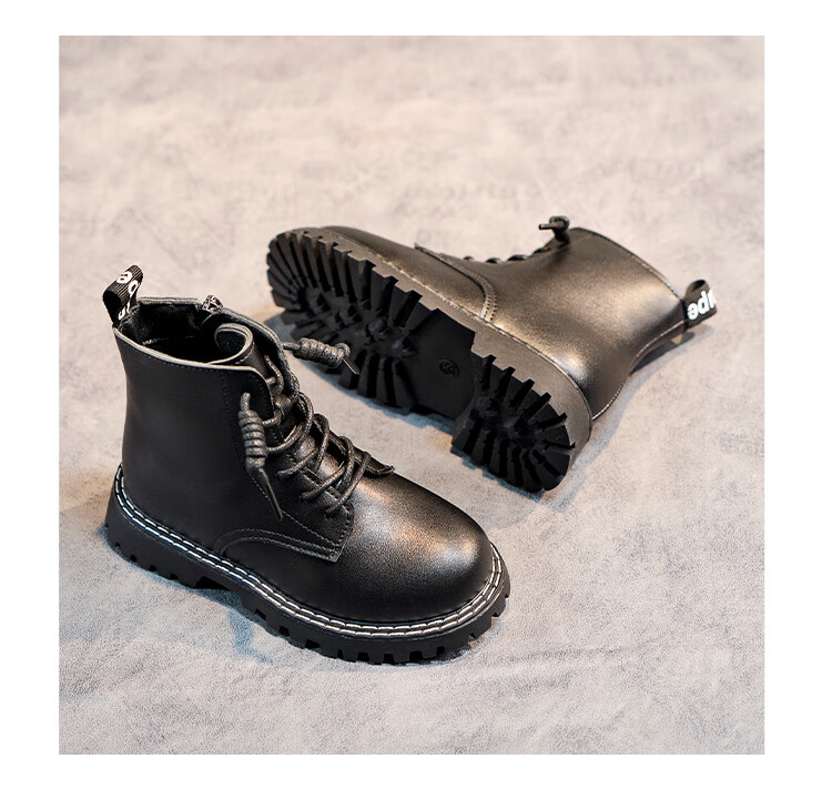 迪士尼disney新品海宁女童马丁靴年新款儿童短靴宝宝时尚英伦风春夏季