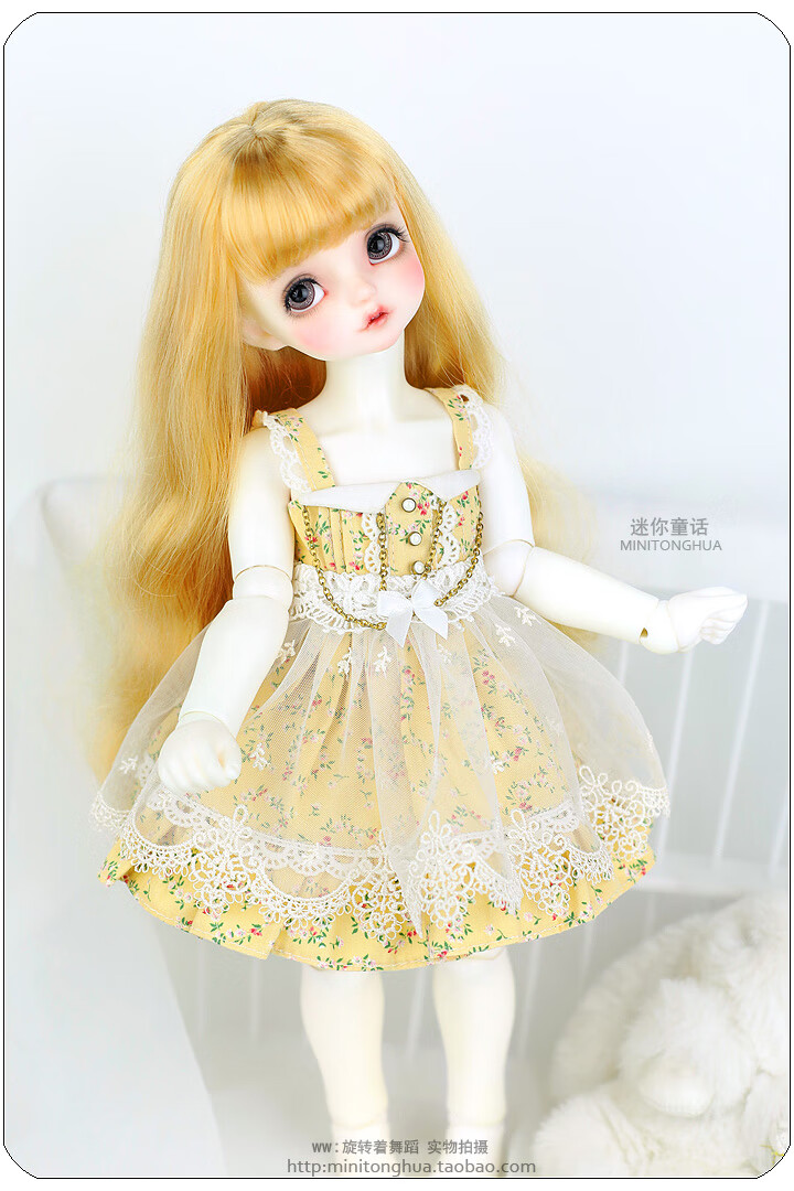 启画堂bjd娃娃牛奶丝发排小布blythe假发15厘米25厘米现货棉花娃娃兵