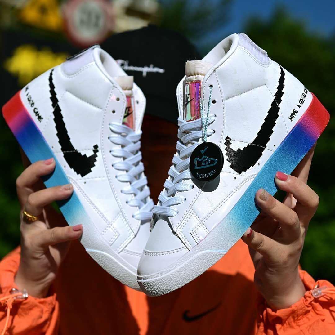 耐尅联名开拓者aj电玩sbblazermid77男女夜光电玩像素鞋aj3男女鞋