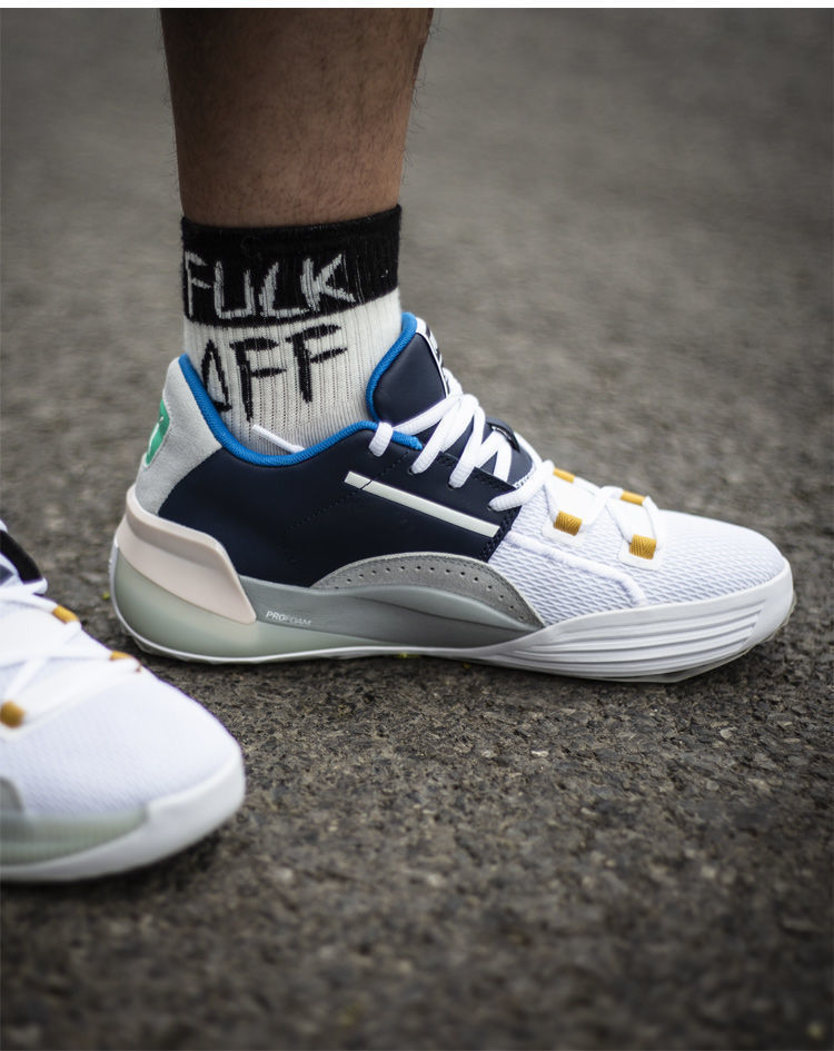 clydehardwood库兹马黑白湖人队男子缓震耐磨实战低帮纯原黑白40