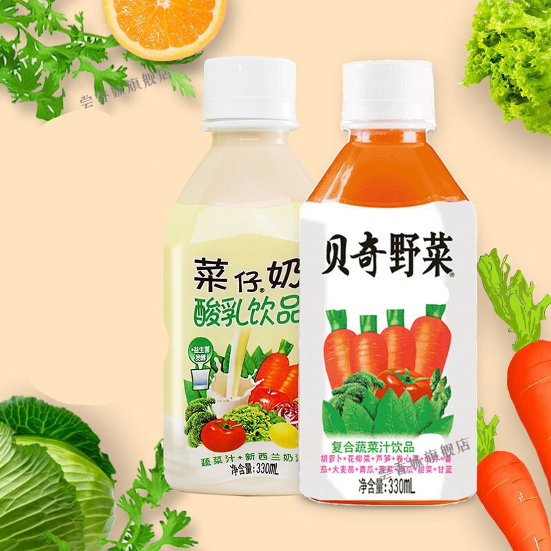 贝奇野菜汁330mlx6瓶浓缩果蔬汁蔬菜汁餐饮料果汁多规格 野菜330ml*6