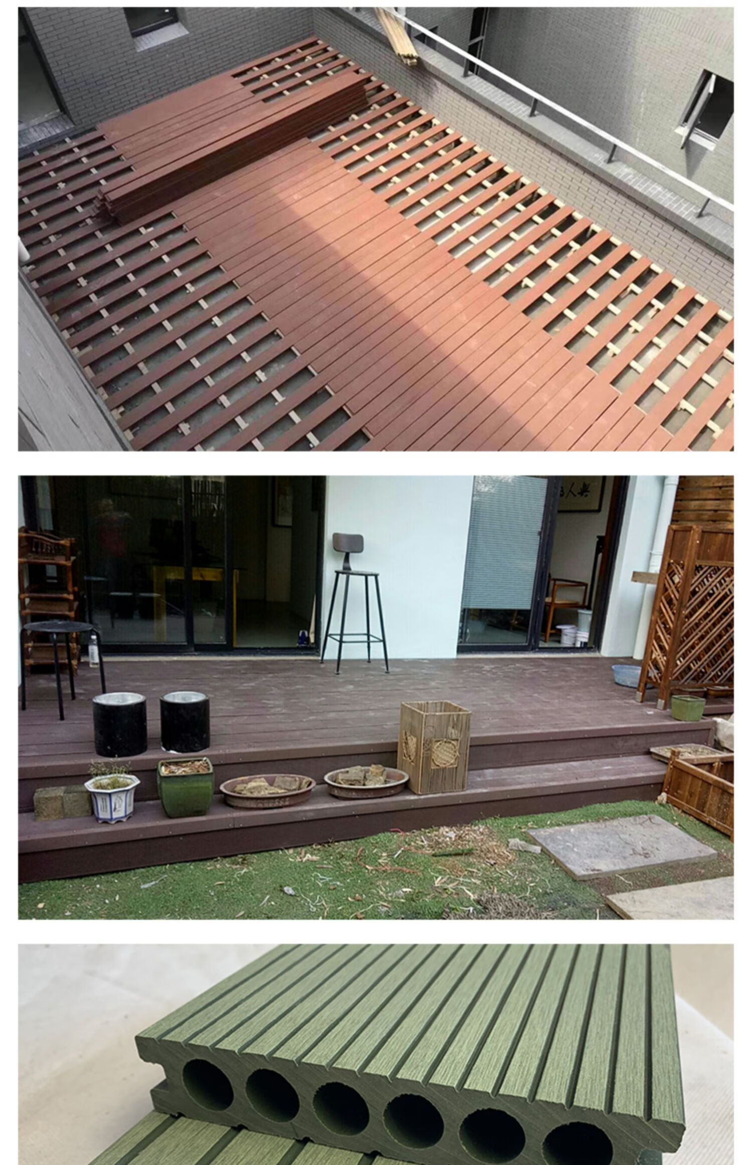 实心塑木地板户外长条室内室外木塑地板阳台腐木地板户外露台 146*22