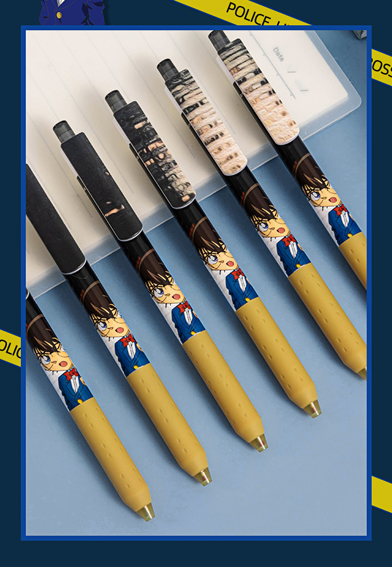 爱好(aihao) 名侦探柯南联名限定高颜值好看的笔男女学生考试用按动式