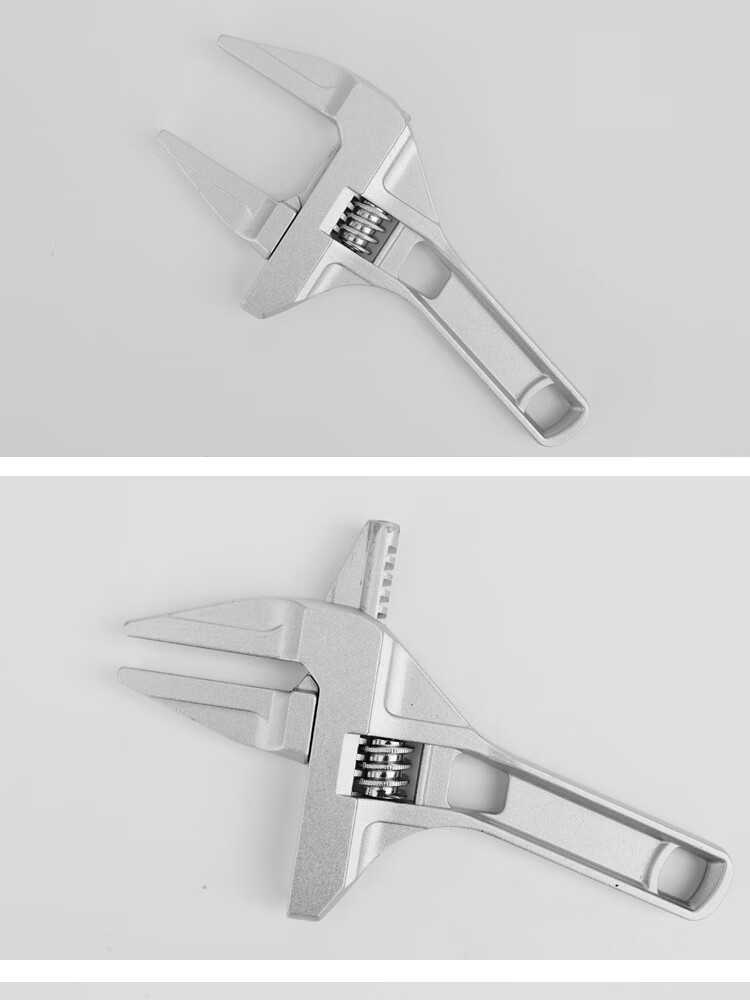 卫浴扳手短柄大开口活动水龙头洗脸盆下水器淋浴拆卸工具大开口铝合金