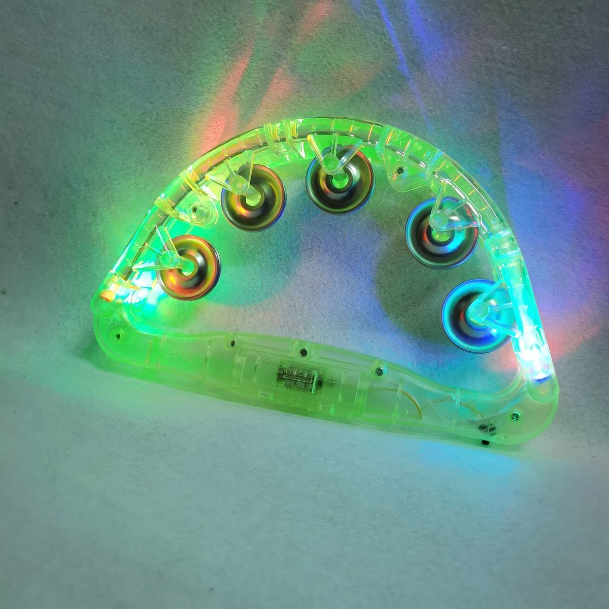 闪光手摇铃发光荧光大小号手摇铃派对活动ktv酒吧夜场气氛道具 白 15*