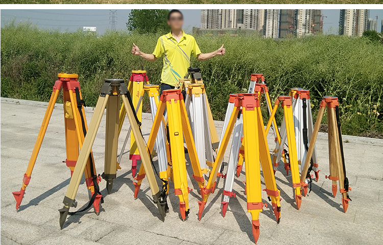 全站仪三脚架木质铝合准仪实木经纬仪测绘脚架ql4全站仪实木脚架