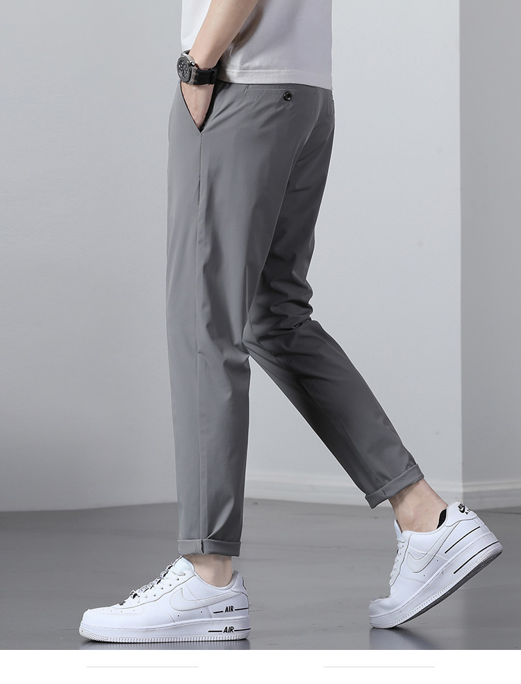 【两条装】皮尔卡丹品牌薄款冰丝休闲裤男夏季2022新款轻奢精品男裤