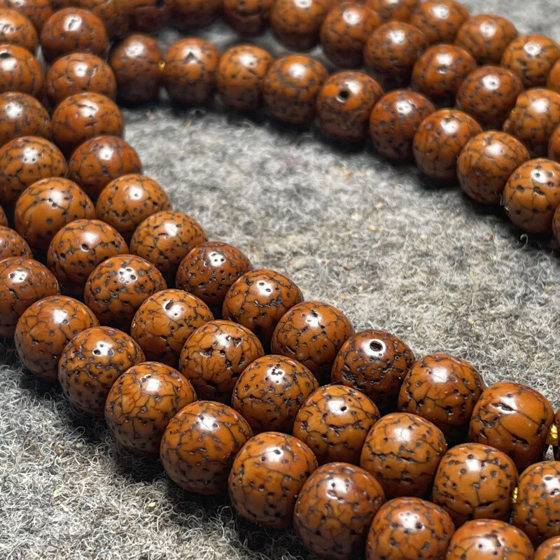 高端品质原生态开片大星月菩提手串女108颗配饰把件男正月金色老料车