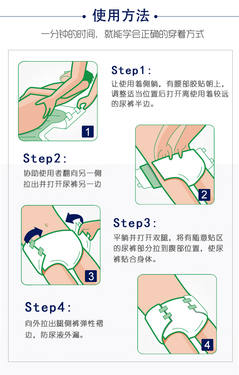 尿片的使用方法图片