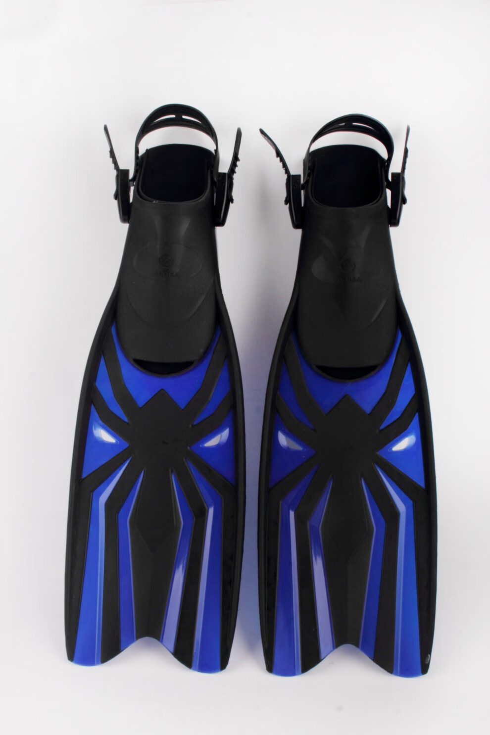 长脚蹼男女通用自由潜水蛙鞋 深潜 可调节浮潜游泳水肺装备 白色短