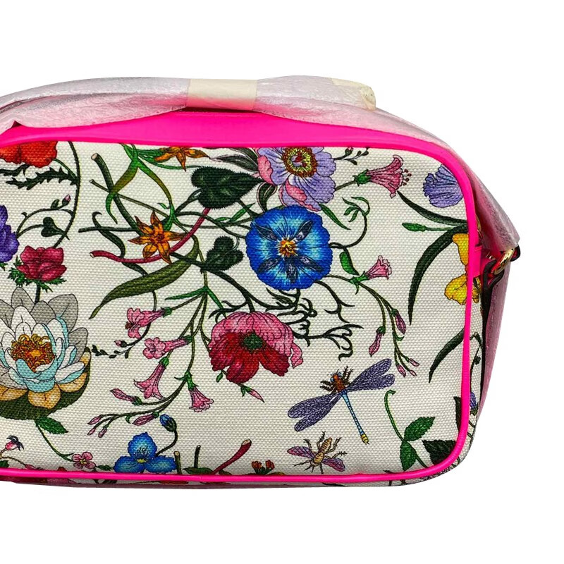 买手代购gucci古驰花卉系列帆布配皮斜挎包5501479zibxbn花朵均码