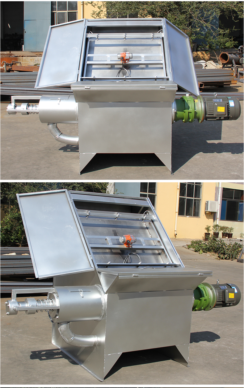 粪便干湿分离机猪粪牛鸡粪斜筛式固液分离机滚筒粪便水切式脱水机变频