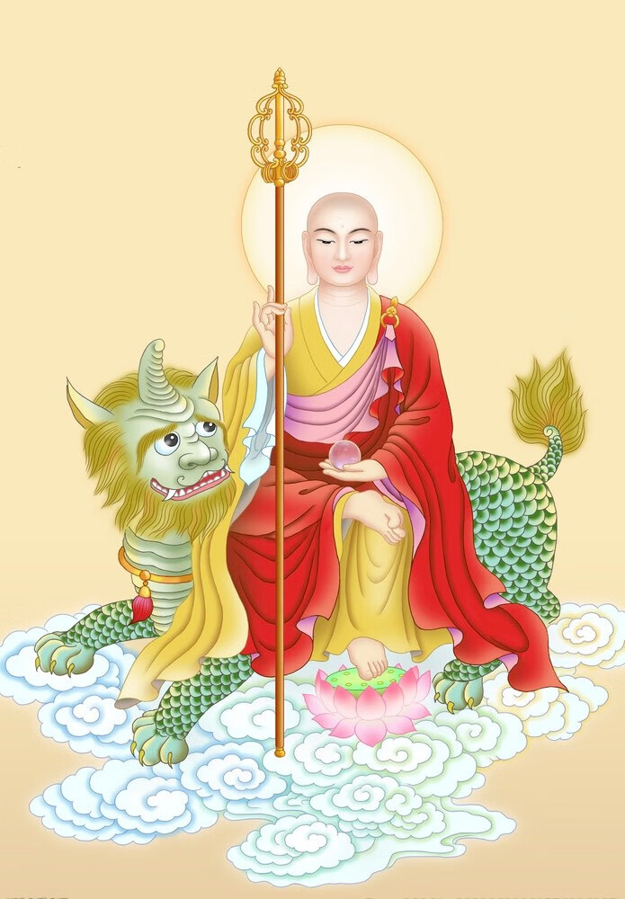 地藏菩萨画像描金功德图片
