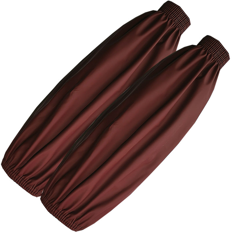 佰可依三双装防水皮袖套家务女成人厨房护袖男工作机修pu防油套袖头蓝