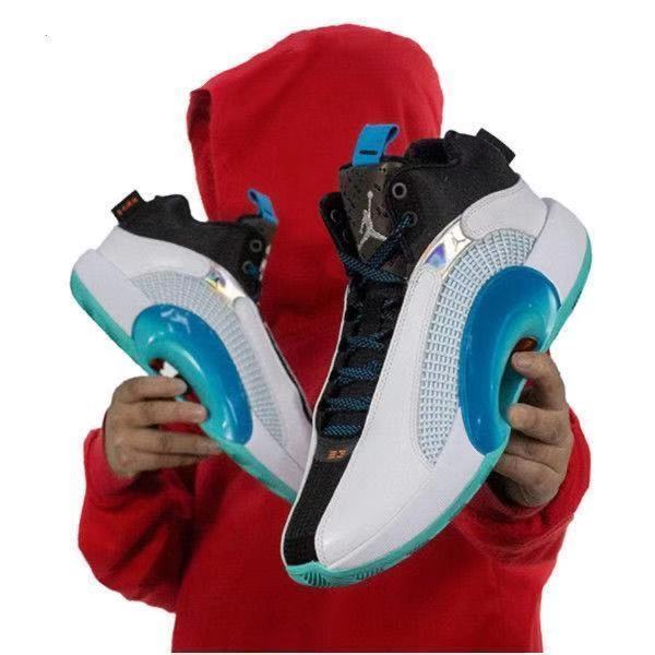 乔35代篮球鞋兵马俑aj35白蓝灰蓝红郭艾伦气垫实战靴运动男女 首发 36