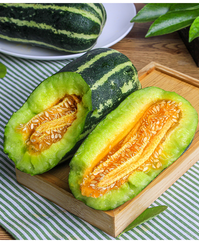 山东头茬博洋9号甜瓜香瓜羊角蜜绿宝小蜜瓜顺丰产地直供新鲜5斤大果当