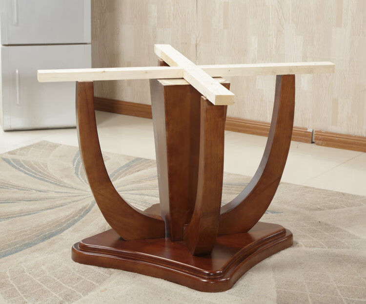 圆桌子桌脚桌腿台脚实木支架加厚家用酒店圆桌餐桌支架脚架 圆桌b脚