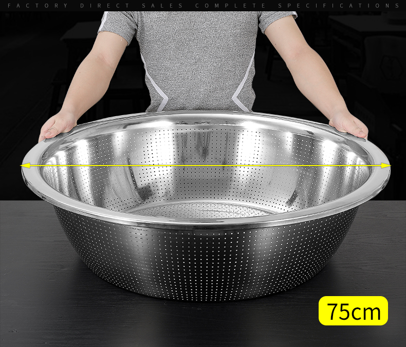 加富尔定制不锈钢漏盆洗米洗菜淘米盆菜篮沥水篮米筛滤网篮菜漏加厚