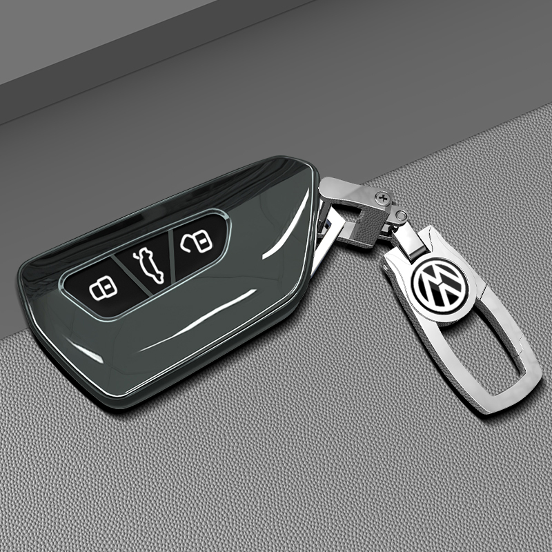 适用2021款一汽大众id4钥匙套crozz男女id4x壳扣配件改装专用内饰蓝色