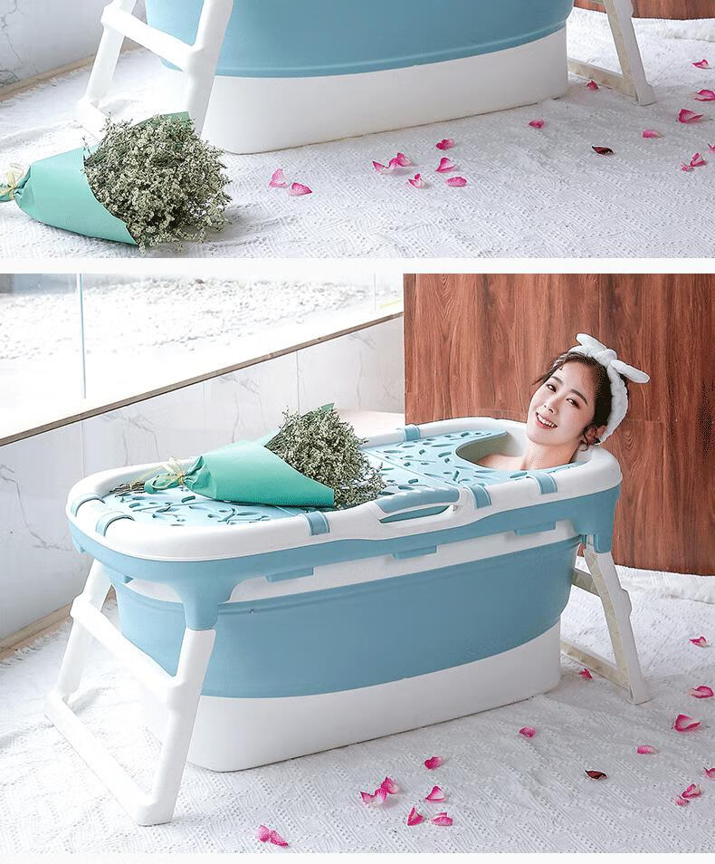 浴桶家用可折叠双人大人成人洗澡盆浴缸塑料泡澡桶大号全身泡澡神器