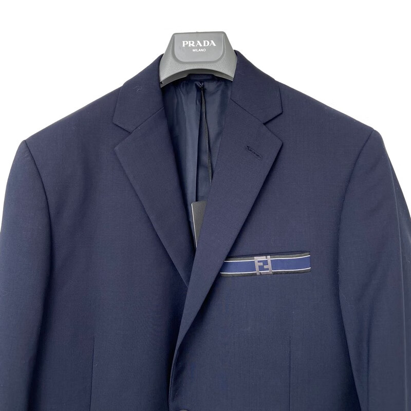 fendi芬迪蓝色织物男士单西装蓝色44
