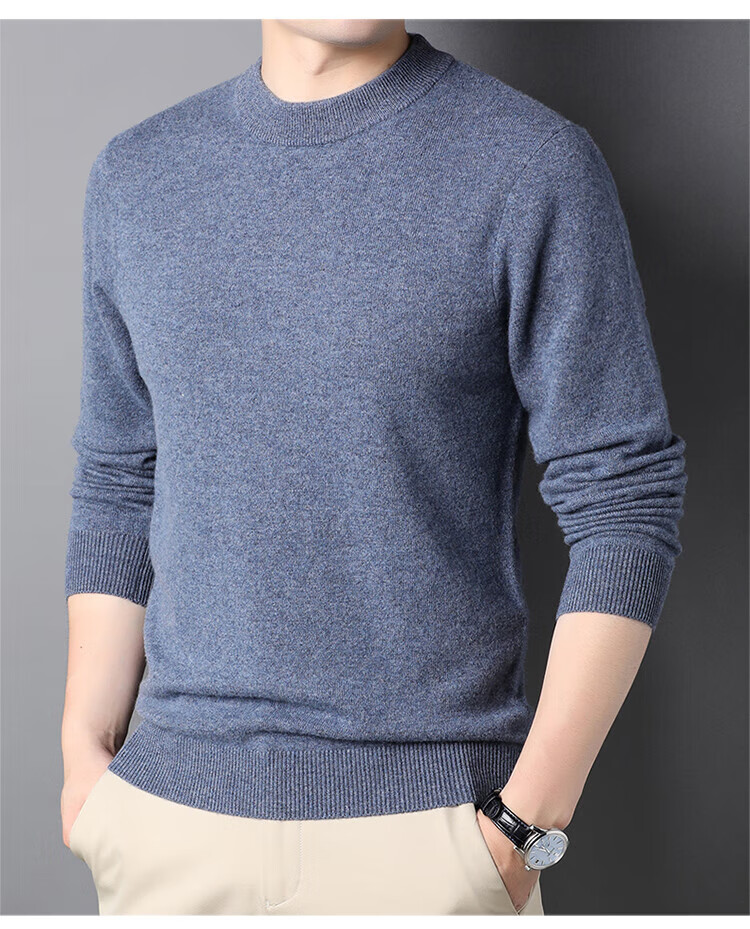 太子龙奢侈品进口男装店 羊毛衫男士冬季加厚高领中年保暖针织打底衫