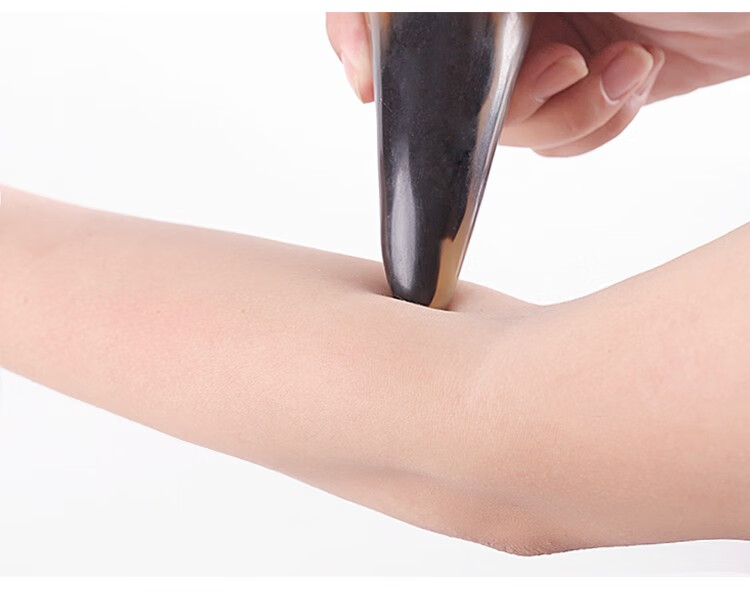 牛角刮痧筒 天然牛角拨筋棒点穴棒拨经棒按摩棒板刮痧全身背部肩部