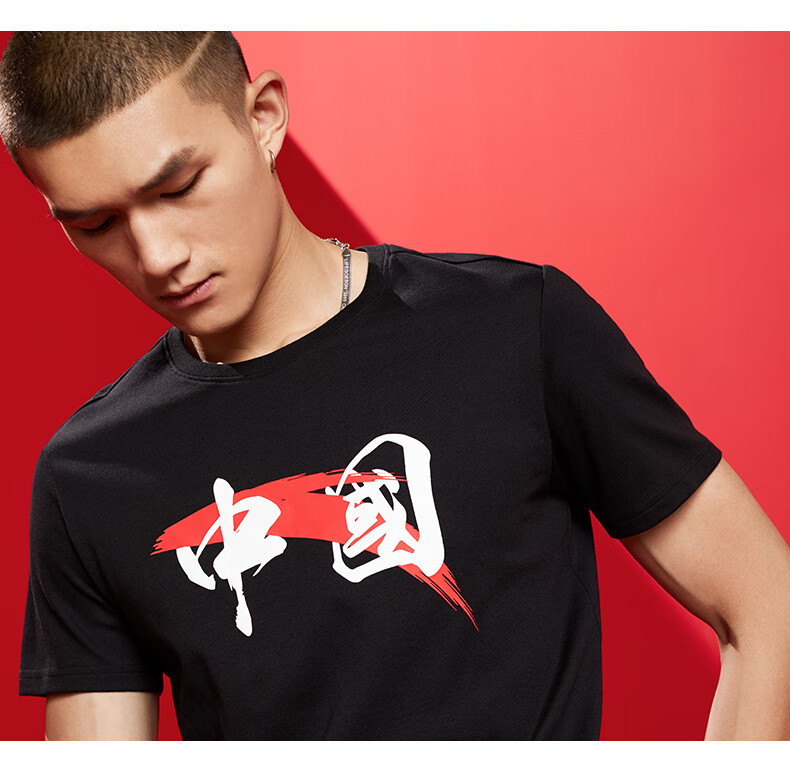 安踏短袖t恤男 2020春夏季新款中国国潮t恤套头短袖t恤男 运动短袖