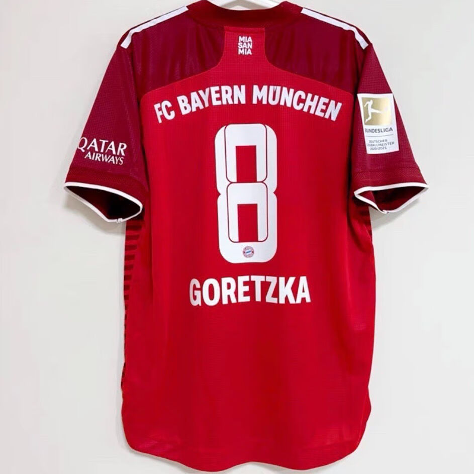 2122拜仁主场球员版球衣莱万穆勒基米希球衣短袖足球服印德甲莱万9