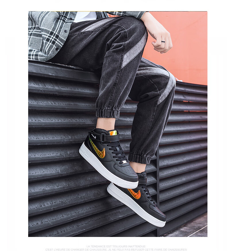 shiniken空军一号男鞋电玩像素联名莆田官网aj低帮镭射板鞋春秋小白