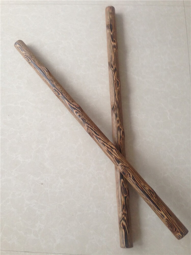 黑檀木短棍实木棍子武术长棍太极鞭杆魔杖汽车防身红木健身棍鸡翅木58