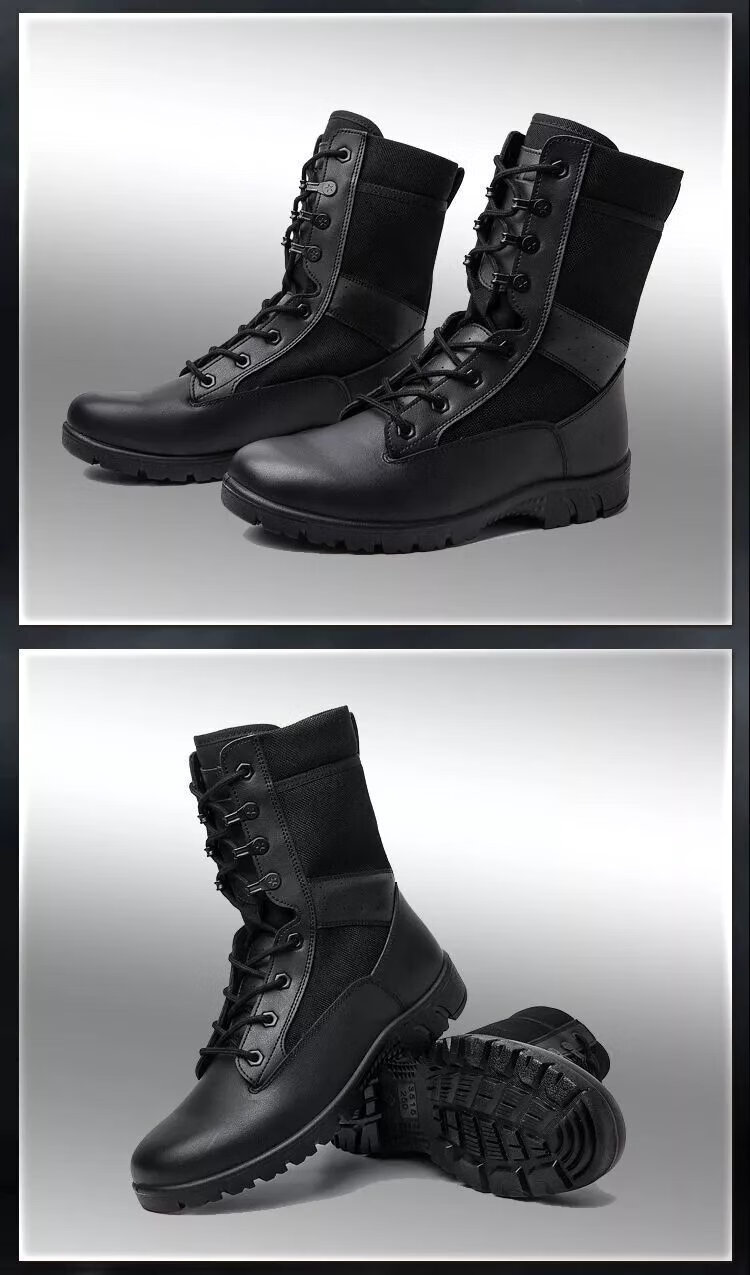 透气战靴保安执勤鞋户外鞋训练靴男士雪地靴东北冬季陆战靴羊毛大头鞋