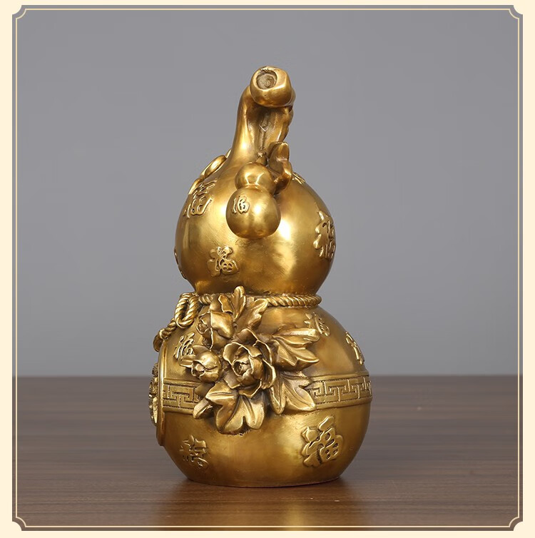 多子福葫芦纯铜葫芦摆件客厅办公室家居工艺品乔迁开业礼品