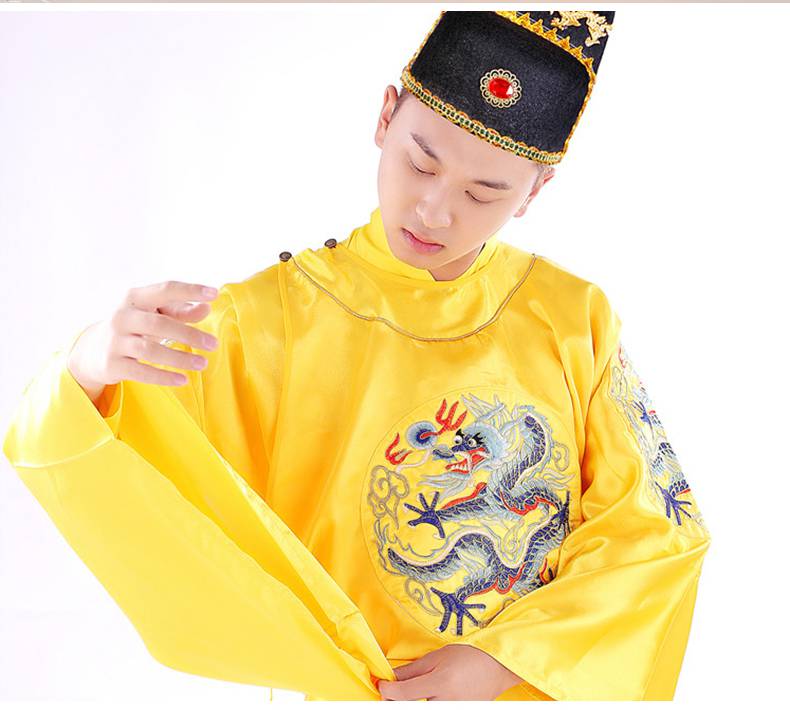 明朝皇帝服装龙袍男皇上古装明制汉服刺绣黄袍中国风王爷演出服饰