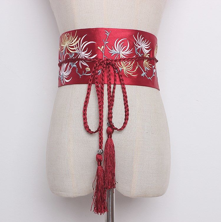 新品腰封女yq古装汉服女束腰超仙腰封外穿古风和风宽腰带女装饰超宽