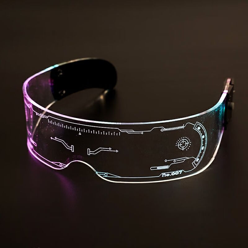 高档赛博朋克炫酷眼镜未来科幻led护目镜科技感发光墨镜女男旗舰官方