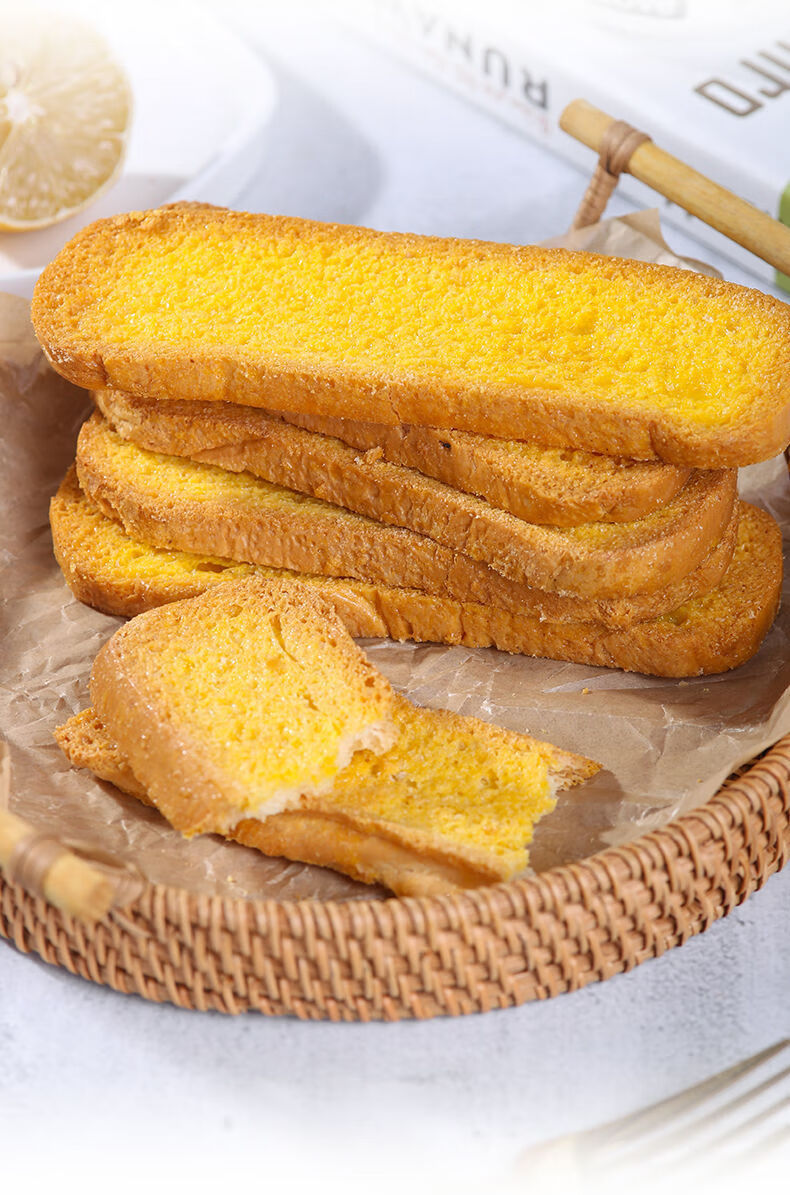 乳香片吐司脆法式烤面包干麦香营养早餐酥脆办公零食面包片奶香片奶油