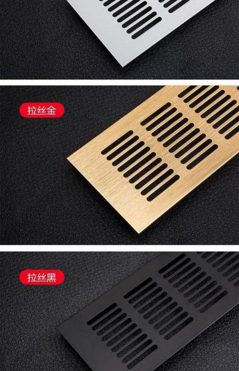 铝合金透气孔盖鞋柜通风口格栅柜门多用衣柜平面排气孔厨房网孔【图片