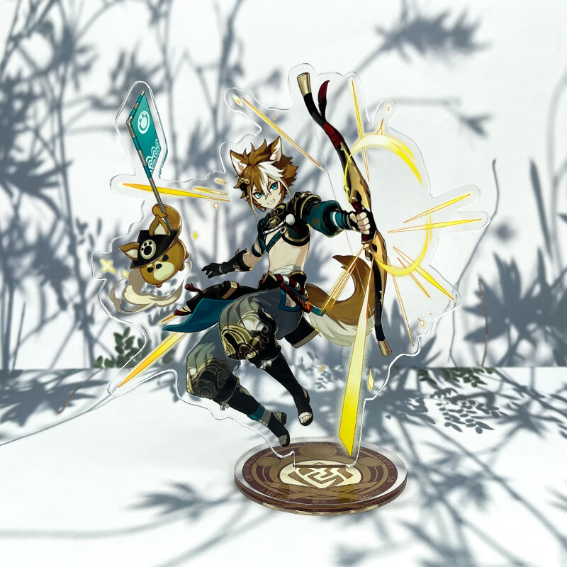 原神雷电将军坐姿玩偶亚克力大立牌角色实物摆件 雷电将军雷神影钟离