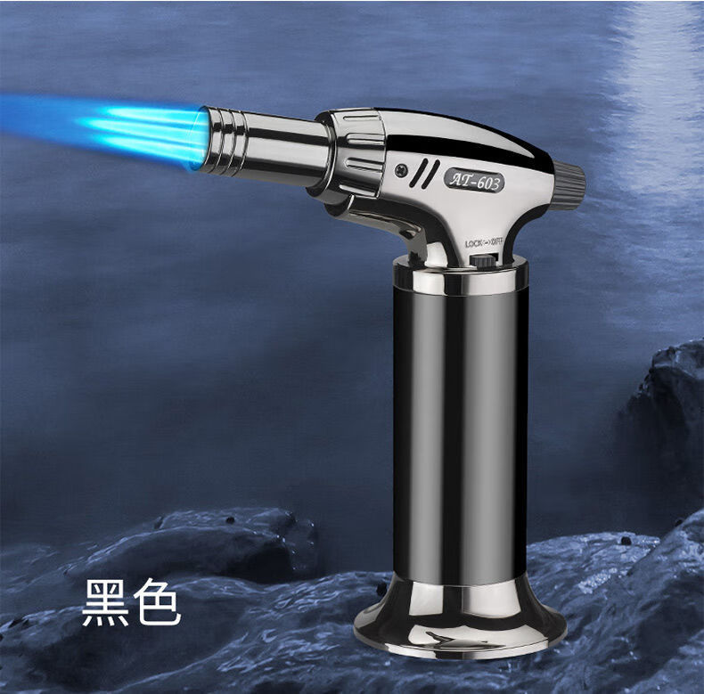 烧毛抢液化气小型手持三头直充防风打火机可充气喷枪点火器点雪茄艾灸