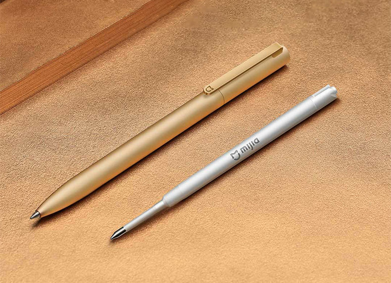 5mm旋转中性水笔简约创意记事办公考试学生 米家金属签字笔 乐迈