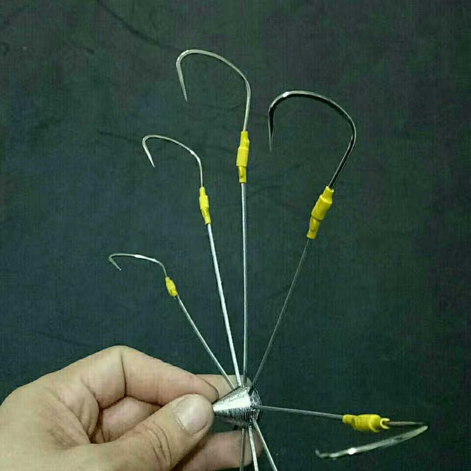 蝎子沟鹰爪抓钩防挂底鲤鱼锚钩可视锚鱼钩十爪锚钩可视鱼杆水下探头