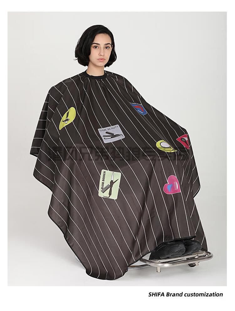 理发师理发围裙发廊专用网红理发店围布美发定制发型师剪头发围裙 m