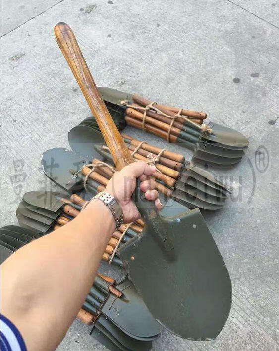 库存60年代205工兵锹工兵铲1965年款式老军锹小铁锹