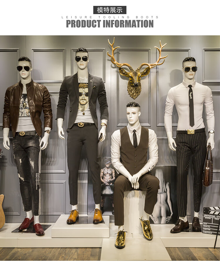 靓仔男装模特道具全身服装店婚纱橱窗展示西装假人体模特道具男生活日